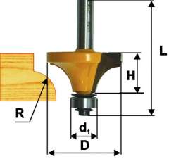 Фреза кромочная калевочная ф57,1х29мм R22,2мм хв 1 Энкор 10543