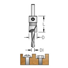 Зенковка HSS WPW AP41248D прямая D12,7 сверло 4,8 с плавной спиралью