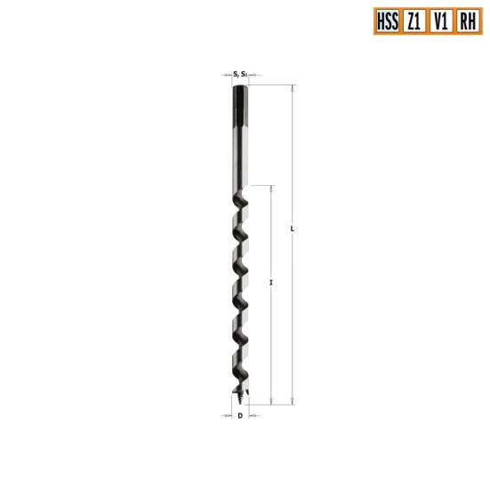 Сверло HS 10x360x460 Z=1+1 S=HEX RH CMT 535.100.51