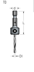Держатель WPW TDS0440T со сверлом коническим 4,4мм хвостовик HEX1/4 длина L42