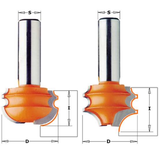 СМТ Фреза мультипрофильная (B) (Карниз) S=12,7 D=31x19 856.851.11 (L1- мм, L2-19 мм, D1-8.73 мм, D2-12.7 мм)
