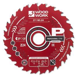 Диск пильный для продольного и поперечного реза дерева 190*1.8/1.2*30H*40T ATB Woodwork 27.190.40