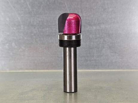 Фреза для желобов и чаш ( с верхним подшипником) Z=2 R=6.4 D=19x16x48 S=12 PROCUT 215241BP (L1-48 мм, L2-16 мм, D1-19 мм, D2-12 мм)