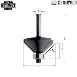 Фреза концевая CMT-contractor фасочная 45гр. (нижн. подш.) S=8 D=35x15x56 K936-350