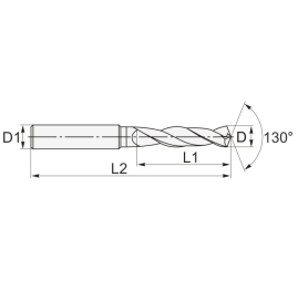 Сверло твердосплавное по алюминию DJTOL DN3D029