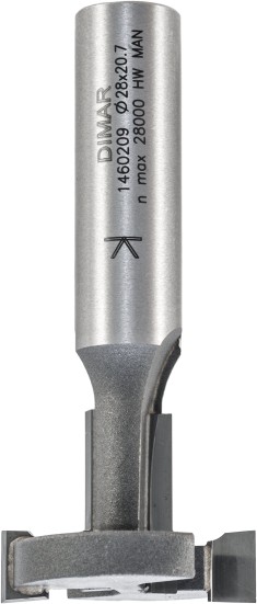 Фреза Dimar 1460209 Т паз европанель D28x20,7x8 L66 Z хвостовик 12 (L1-66 мм, L2-20.7 мм, D1-28 мм, D2-12 мм)