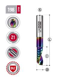 Фреза 6х60/32х6 Z=1 UpCut DLC покрытие Woodwork 198.3260.06