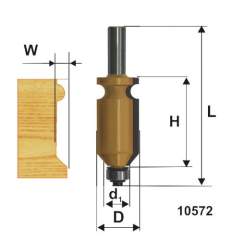 Фреза кромочная фигурная ф22,2х41мм хв 12мм Энкор 10572