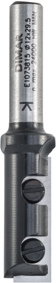 Фреза Dimar E1073815 DTECH пазовая D12x29,5 L66 Z1 сменный нож хвостовик 8 (L1-66 мм, L2-29.5 мм, D1-12 мм, D2-8 мм)
