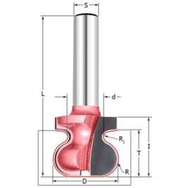 Фреза профильная (Ручка) Z=2 R=1.59 r1=6 D=38.1x22.2x53 S=8 PROCUT 502831P