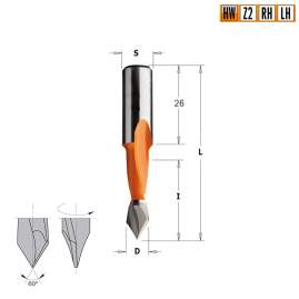 Сверло HW для присадочного станка 8x27x57,5 Z=2 S=10x26 LH CMT 313.080.12