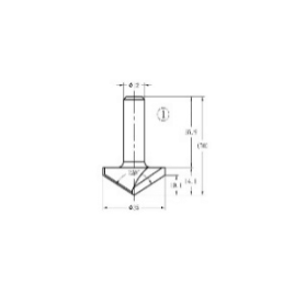 Фреза алмазная филёночная TD-033 D=35x14x65 S=12 Rotis 333514