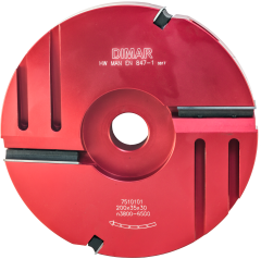 Фреза насадная Dimar 7510101 филенка прямая 58 мм D200x25x58 Z2+2 сменные ножи посадка 30