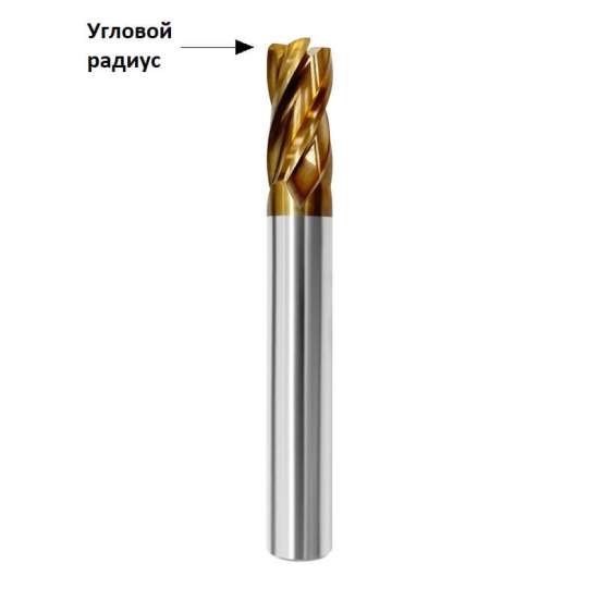 Фреза DJTOL AASY4LX04R0.5 (AAEPY4LX04R0.5) (L1-50 мм, L2-8 мм, D1-4 мм, D2-4 мм)