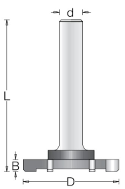 Фреза Dimar 1601045 выравнивание СЛЭБ D42x6,5 L72 Z6 хвостовик 8_MOQ_S,1 601 045