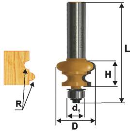 Фреза кромочная фигурная Ф25,5Х16 мм R3,2 мм, хвостовик 12 мм Энкор 46429