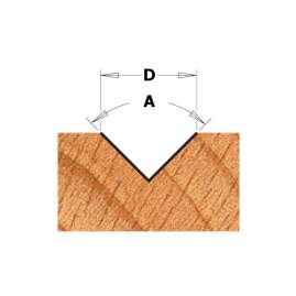 Фреза концевая CMT-contractor пазовая c углом 90гр. S=8 D=12,7x12,7 K915-127