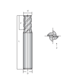 Фреза спиральная по стали Lasting Victory 884L-B 040406