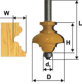 Фреза кромочная фигурная мультипрофиль хв 12мм Энкор 10571