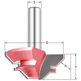 Фреза угловое сращивание 45° Z=2 D=38.1x12.7x45 S=8 PROCUT 603811P