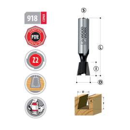 Фреза ласточкин хвост D=9,5 S=8mm угол=9° 918.9509.08 Woodwork
