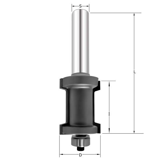 Фреза "Планка" D=28.6x35x90 S=12 PROCUT 732.312834 (L1-90 мм, L2-35 мм, D1-28.6 мм, D2-12 мм)