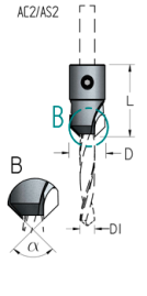 Зенковка WPW AS23600S коническая D9,5 сверло 3,6 универсальная спираль S
