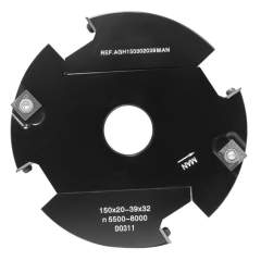Фреза регулируемый паз насадная 150х20-39x32 Z4+4(14x14/20x12) Rotis AGH150322039
