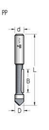 Фреза WPW PP30633 для монтажных отверстий D6,3 B19 Z1 хвостовик 6