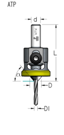 Зенковка оправка WPW ATP3005D коническая БЕЗ ЦАРАПИН D10 сверло с плавной спиралью 3  хвостовик 8