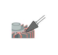 Борфреза коническая M 06х18 M06 алмазная насечка RODMIX 3206180604 (L1- мм, L2-18 мм, D1-6 мм, D2-6 мм)