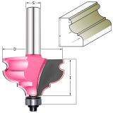 Фреза профильная "Французская классика" (ниж. подш.) Z=2 D=47.5x28.5x80 S=12 PROCUT 352211P (L1-80 мм, L2-28.5 мм, D1-47.5 мм, D2-12 мм)