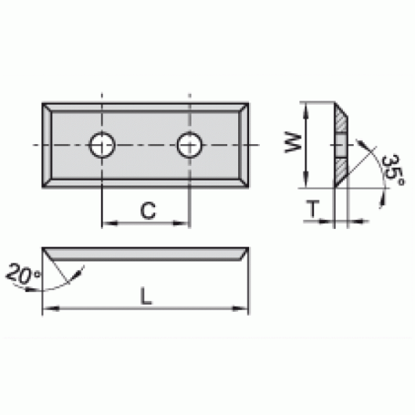 Нож Dimar C80360081 твердый сплав 29.5x9x1.5