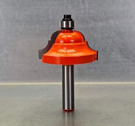 Фреза фигурная молдинговая 6,35 38,1x19x59 8 РЕЗЕЦ 7070005 (L1-59 мм, L2-19 мм, D1-38.1 мм, D2-8 мм)