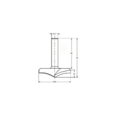 Фреза алмазная филёночная TD-101 D=60x12x65 S=12 Rotis 1016012.02
