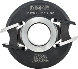 Фреза насадная Dimar 7760061 МУЛЬТИПРОФИЛЬ 40 D93x40x Z2 сменные ножи HSS посадка 30