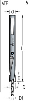 Сверло WPW ACFS950S для KREG D9,5 L104 хвостовик 9