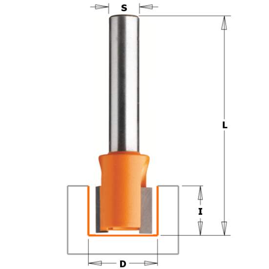 СМТ Фреза пазовая (Петли) S=8 D=12x12,7x38,1 902.120.11 (L1-38.1 мм, L2-12.7 мм, D1-12 мм, D2-8 мм)