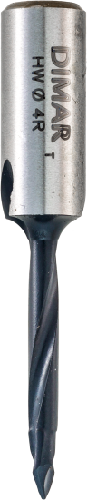 Сверло Dimar 2016007 сквозное правое D4x25 L57,5 хвостовик 10x25 присадка (L1-57.5 мм, L2- мм, D1-4 мм, D2-10 мм)