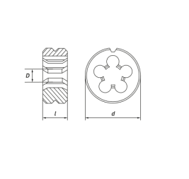 Плашка M24X3.0 Гост 9740 (Р6М5)  RODMIX 1671240030