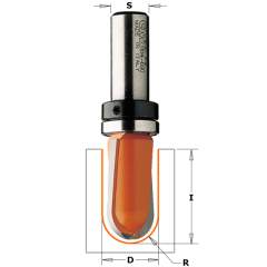 СМТ Фреза пазовая радиусная R=6,35 (верх. подш.) S=6,35 D=12,7x9,5 814.127.11B