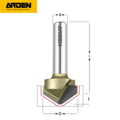 Фреза пазовая для Alucobond R=23.8 D=15.88x11.5x48 (i1=1.36)x47 S=8 ARDEN 200840A