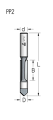 Фреза WPW PP21272 для монтажных отверстий D12,7 B30 Z2 хвостовик 12