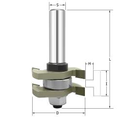 Фреза для шиповых соединений D=41x19x74 S=12 ARDEN 609211