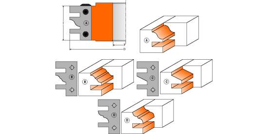 СМТ Фреза мебельная F=35 D=130x40 насадная (алюм.) смен.ножи HM (кейс) 694.014.35 (L1- мм, L2-40 мм, D1-120 мм, D2- мм)