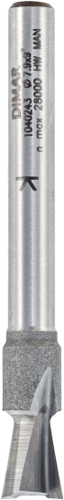 Фреза Dimar 1040243 ласточкин хвост угол 9° гр D8x9,5 L63,5 хвостовик 6 (L1-63.5 мм, L2-9.5 мм, D1-8 мм, D2-6 мм)