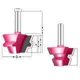 Фреза для углового сращивания "Бочка" 22.5гр. D=37.3x22.2x55 S=8 PROCUT 604822P (L1-55 мм, L2-22.2 мм, D1-37.3 мм, D2-8 мм)