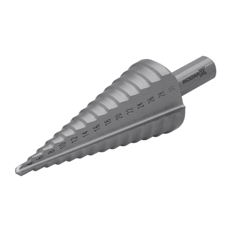 Ступенчатое сверло с прямой канавкой, 14 ступеней, D4-30 мм, S10 RODMIX 1500430141