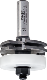 Фреза комплект Dimar 1084409 шип-паз для акрилового камня толщиной 6-10 мм D47,7x10 L76,2 подшипник пластик, хвостовик 12