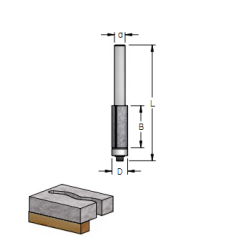 Фреза WPW FG40633/427 обгонная осажденный алмаз D6,3 B25 для стекловолокна, стекла, карбона хвостовик 6